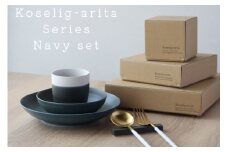 有田焼 Koselig-arita シリーズ 【ネイビーセット】山忠 器　食器 セット 皿 小鉢 コップ 北欧 モダン シンプル おしゃれ 可愛い A30-262
