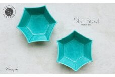 【まるふくオリジナル】有田焼 Star Bowl ターコイズブルー 2個セット 青 ブルー 夏の器 小鉢 中鉢 スター 星 ペア A18-74