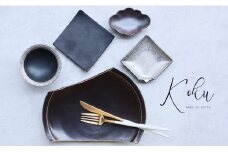 有田焼 黒 Koku 5点セット【まるふく】器 うつわ 食器 黒い器 ブラック シルバー シック モダン 小皿 豆皿 小鉢 デザートカップ 食器セット コーディネート A40-356