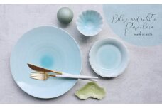 有田焼 Blue and white porcelain 青白磁５点セット まるふく 夏の器 涼し気 ブルー グリーン 青 緑 蓋付珍味 A35-278