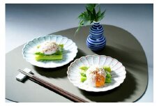 有田焼 菊割銘々皿と一輪差し 3点セット 大慶 A15-207