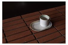 1616/ PC Mug Green & Oval Plate 200 セット 有田焼 器 食器 オーバルプレート 皿 白 ホワイト マグカップ A25-315