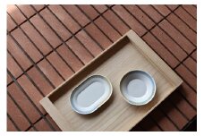 1616/ PC Oval Plate 200 & Deep Plate 160 セット【1616/arita japan】有田焼 食器 器 皿 中皿 楕円皿 オーバル ディープ プレート ホワイト シンプル A25-601