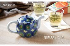 源右衛門窯 染錦丸紋 後手 急須 食器 お茶ポット ティーポット 有田焼 A55-105