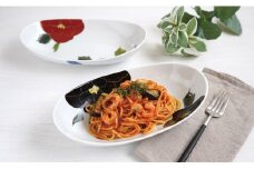 有田焼 泰山 赤牡丹・黒牡丹 楕円カレー皿2枚セット A40-219