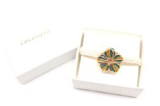 cocosara Elegantなお花の帯留（黄・緑・紫） A10-239