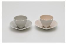 2016/ CH Tea Cup & Plate Setティーカップ フリーカップ 皿 4個セット 有田焼 食器 和食器 うつわ 器 カップ コップ 小皿 取り皿 プレート ティーセット 4点セット ペア グレー ピンク ギフト 35000円 A35-192