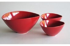 有田焼 赤釉 なぶり鉢セット ARITA PORCELAIN LAB【アリタポーセリンラボ】食器 器 うつわ 磁器 陶磁器 3枚 セット 皿 鉢 なぶり鉢 丼ぶり ボウル サラダボウル スープボウル シンプル モダン 赤 レッド A50-276