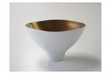 ゴールド・三方なぶり鉢 有田焼 【ARITA PORCELAIN LAB(アリタポーセリンラボ) 】食器 器 うつわ 上質 モダン スタイリッシュ ボウル ゴールド 麺鉢 丼 どんぶり 65000円 A65-18