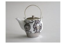 ARITA PORCELAIN LAB(アリタポーセリンラボ) JS古伊万里草花紋・ティーポット 有田焼 モダン スタイリッシュ モノトーン A70-127