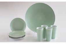 ARITA PORCELAIN LAB(アリタポーセリンラボ) パールグリーン・パーティーセット 有田焼 モダン 大皿 取皿 盛り皿 小皿 パステルカラー A130-30