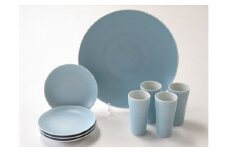 ARITA PORCELAIN LAB(アリタポーセリンラボ) パールブルー・パーティーセット 有田焼 モダン 大皿 取皿 盛り皿 小皿 パステルカラー A130-31