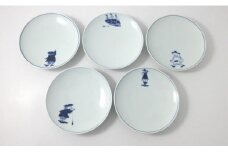 有田焼 絵変り 丸銘々皿揃 ヤマト陶磁器 A30-355