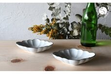 有田焼 白釉縁錆菱型皿 2個セット【ARITAYAKI-STORE】 A20-443