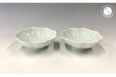中仙窯 有田焼 青白磁輪花鉢ペア（中尾純作） A45-148