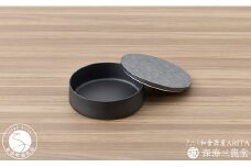 有田焼 銀彩槌目ふたもの（李荘窯 / 深海三龍堂） 食器 おしゃれ ボンボニエール 蓋付 小物入 宝箱 伝統工芸 A25-411