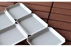 1616/ TY Square Plate 130 White 5枚セット 有田焼 器 皿 白 ホワイト A25-413