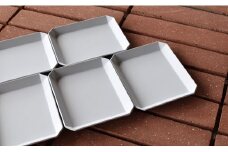 1616/ TY Square Plate 130 Grey 5枚セット【1616/arita japan】有田焼 食器 器 皿 小皿 角皿 スクエア プレート グレー シンプル A30-595