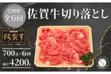 【6回定期便 総計4200g】【佐賀牛】切り落とし肉700g N150-4