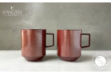 金善製陶所 80カットマグ ブラウンTS 有田焼 マグカップ ペア シンプル 食器 茶色 スタイリッシュ A20-464
