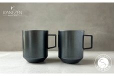 金善製陶所 80カットマグ 銀砂 有田焼 マグカップ ペア シンプル 食器 ブラック シルバー スタイリッシュ A20-466