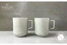 金善製陶所 80カットマグ グレーオリベ 有田焼 マグカップ ペア シンプル 食器 和食器 うつわ 器 モダン カップ 2個セット スタイリッシュ コーヒーカップ ギフト 20000円 2万円 A20-467