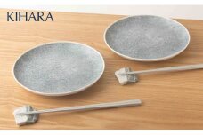 【ロマンを感じさせる】プラネットプレート ＆ TOUSEKI箸置 4点セット【KIHARA】有田焼 食器 ペア モダン クール シンプル 皿 電子レンジ対応 キハラ A20-479