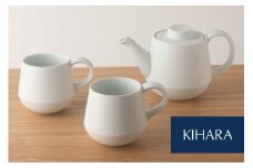 【雪のような質感のティーセット】 SOJI ポット ＆ マグカップペア【KIHARA】有田焼 和食器 食器 うつわ 器 2人用 3点セット カフェ セット カップ シンプル かわいい 紅茶 食洗機対応 キハラ 35000円 A35-242