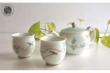 香蘭社 小鳥の詩・茶の間揃 有田焼 食器 うつわ 器 お湯飲み 急須 茶器 AA40-270