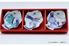 梶謙製磁社 有田焼 招福鯛メデタイシリーズ松竹梅小皿3枚セット A25-448