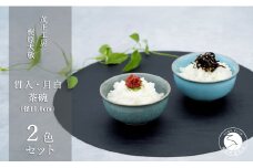 有田焼 貫入月白茶碗 2色セット【梶原大敬 茂正工房】器 うつわ 食器 和食器 ちゃわん ご飯 ごはん お茶碗 ペア セット 2個 食器セット 青磁 貫入 月白 ブルー 作家 手仕事 ろくろ シンプル 電子レンジ対応 A35-310