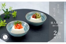 有田焼 貫入4寸（12cm）小鉢2個セット 青磁 食器 鉢 うつわ 作家 梶原大敬 茂正工房 A20-504