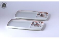 有田焼 伝平窯 手描き 錦万歴絵 仕切り皿 2枚セット 白峰堂 食器 うつわ 器 取り皿 プレート A40-282