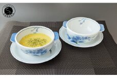 有田焼 華山窯 胡蝶蘭スープ碗・受け皿 （青・ピンク） 花言葉 贈り物 幸せ カップ＆ソーサー 東洋セラミックス A15-266