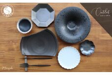 【アウトレット】有田焼 Black 7点 詰め込み set モダン うつわ セット 黒 数量限定 福袋 まるふく A50-232