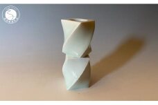 中仙窯 有田焼 青白磁面取花器 中尾純作 作家 作家物 花器 花瓶 アート 青白磁 伝統工芸 青 青磁 和食 日本食 A150-63