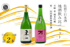 東一 山田錦 特別純米酒・万齢 希 純米吟醸 720ml【2本セット】佐嘉蔵屋 飲み比べ 日本酒 佐賀 特別純米酒 純米吟醸 受賞 The SAGA認定酒 S15-13