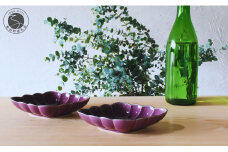 有田焼 紫釉縁錆菱型皿 2個セット【ARITAYAKI-STORE】食器 デザートうつわ 皿 ハンドメイド おもてなし 高級食器 和食器 A20-535