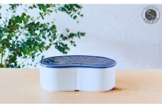 有田焼 ルリ釉 /白釉 バイカラー繭型蓋物【ARITAYAKI-STORE】食器 うつわ ハレの日 めでたい おもてなし おせち 高級食器 ハンドメイド A18-81