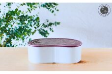 有田焼 紫釉/白釉 バイカラー 繭型蓋物【ARITAYAKI-STORE】食器 うつわ ハレの日 めでたい おもてなし おせち 高級食器 ハンドメイド A18-84