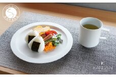 金善製陶所 24.5cm 円リムプレート・マグカップ  スノー 2枚セット 有田焼 食器 器 うつわ プレート A25-496