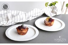 有田焼 20cm 円リムプレート ホワイトブレブ 2枚 セット【金善製陶所】食器 器 うつわ 磁器 陶磁器 プレート リムプレート ワンプレート デザート皿 皿 丸皿 シンプル ペア 白 A25-575