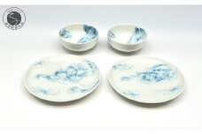 ARITAYAKI MUTSU 空（ブルー）17.5cm プレート・ボウル ペアセット 有田焼 食器 うつわ 和モダン 手描き A50-244