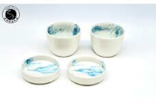 ARITAYAKI MUTSU 薬味皿付 そばちょこ 有田焼 食器 うつわ 蕎麦猪口 和モダン 手描き A50-245