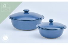 有田焼 おしゃれな万能鍋 5way pot ネイビー 大小 2個セット【まるぶん】料理家 河瀬璃菜 コラボ 食器 調理器具 キッチン用品 A90-33