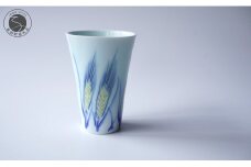有田焼 麦ゆらぐフリーカップ Mサイズ【晩香窯 庄健】食器 うつわ 器 シンプル 上品 絵付け A15-282