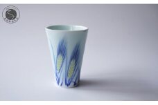 有田焼 麦ゆらぐフリーカップ Sサイズ【晩香窯 庄健】食器 うつわ 器 シンプル 上品 絵付け A15-283