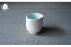 有田焼 白妙磁湯呑B【晩香窯・庄村久喜】食器 うつわ 器 湯呑 おしゃれ プレゼント モダン シンプル お茶 青 A30-514