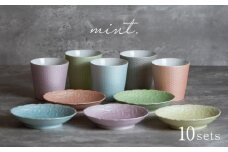 【日常に和の優雅さを】有田焼 mint. カップ 深小皿 計10点セット【金照堂】カップ 蕎麦猪口 ティーカップ コップ 小皿 小鉢 副菜皿 副菜鉢 菓子皿 食器セット 和食器 磁器 有田焼 A100-103