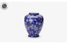 有田焼 呉須ブドー 8号 花生【深川製磁】花瓶 花器 壺 インテリア 伝統工芸 縁起柄 A120-29